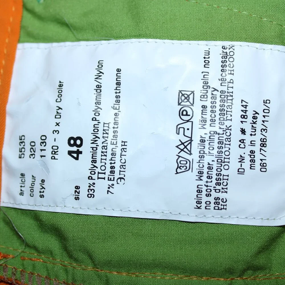 Alberto Golf Pants Mens 32x29 Orange 3XDry Cooler by Alex Cejka Y2K Vintage - Picture 6 of 8